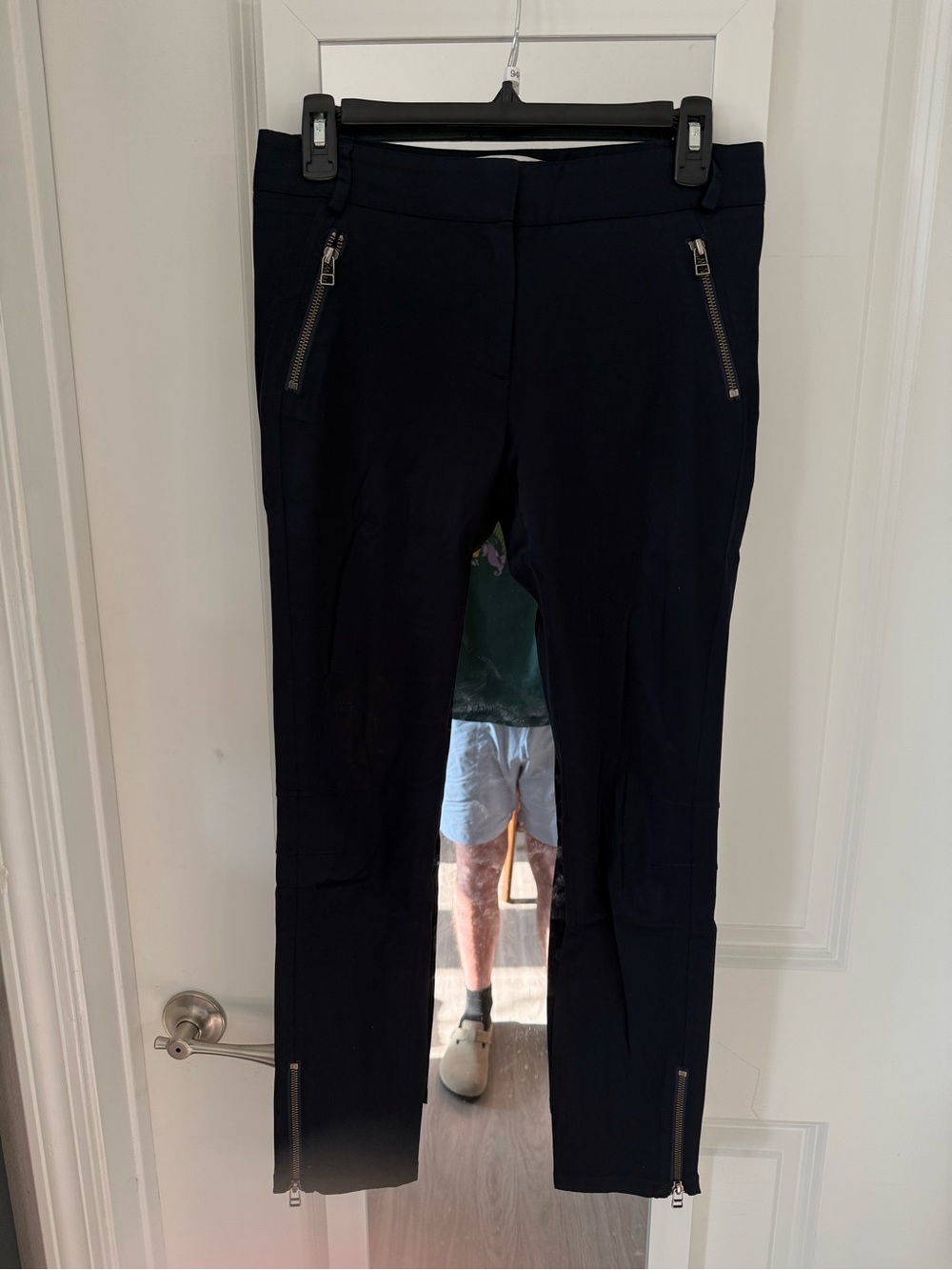 Veronica Beard Dark Navy Blue Zip Pocket Skinny Pants Size 2 Made in USA - Picture 2 of 5
